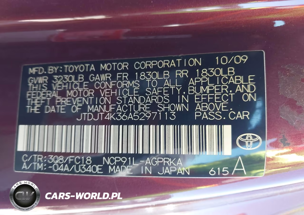 2010 Toyota Yaris VIN:JTDJT4K36A5297113 - 9