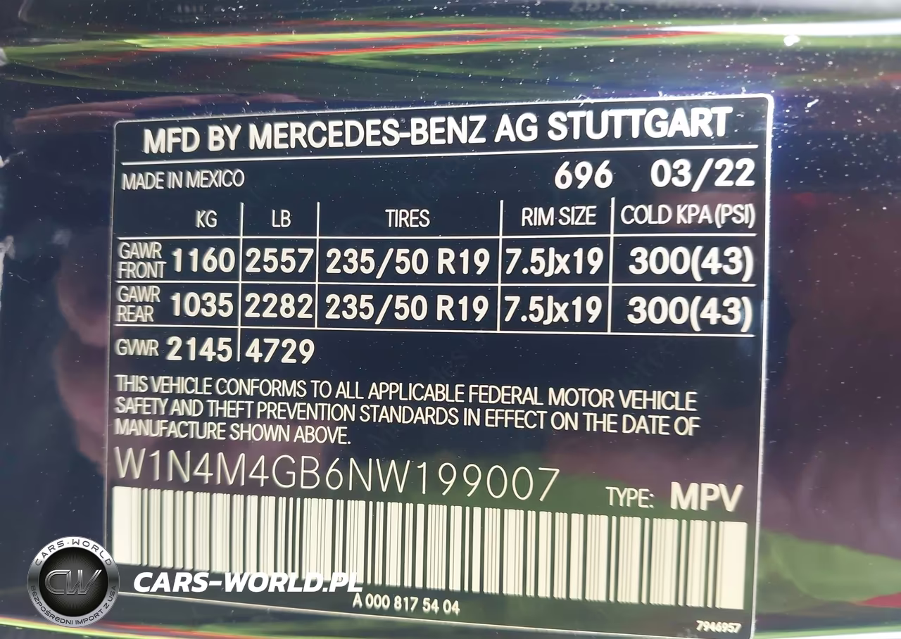 2022 Mercedes-Benz Glb 250 VIN:W1N4M4GB6NW199007 - 9