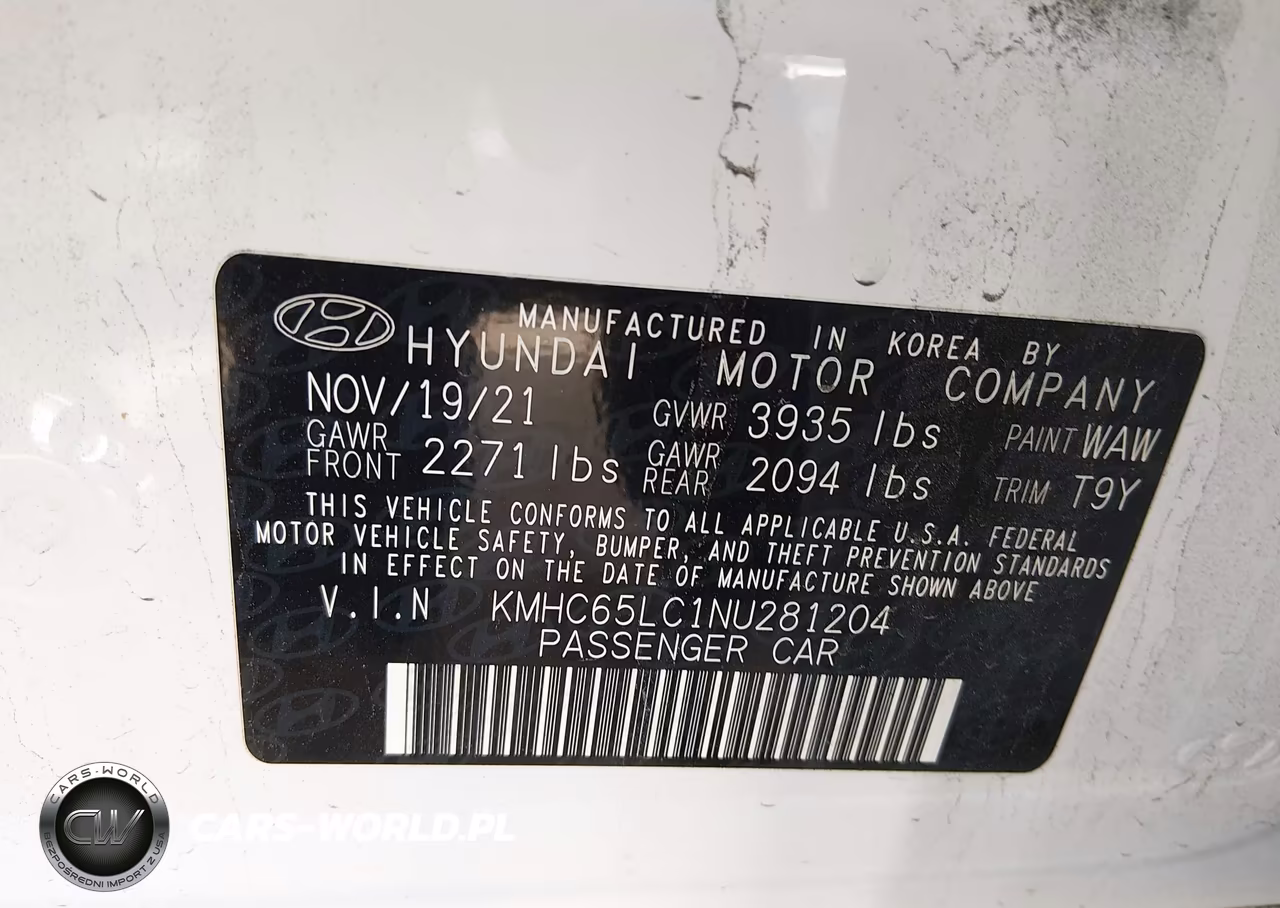 2022 Hyundai Ioniq Hybrid Blue VIN:KMHC65LC1NU281204 - 9