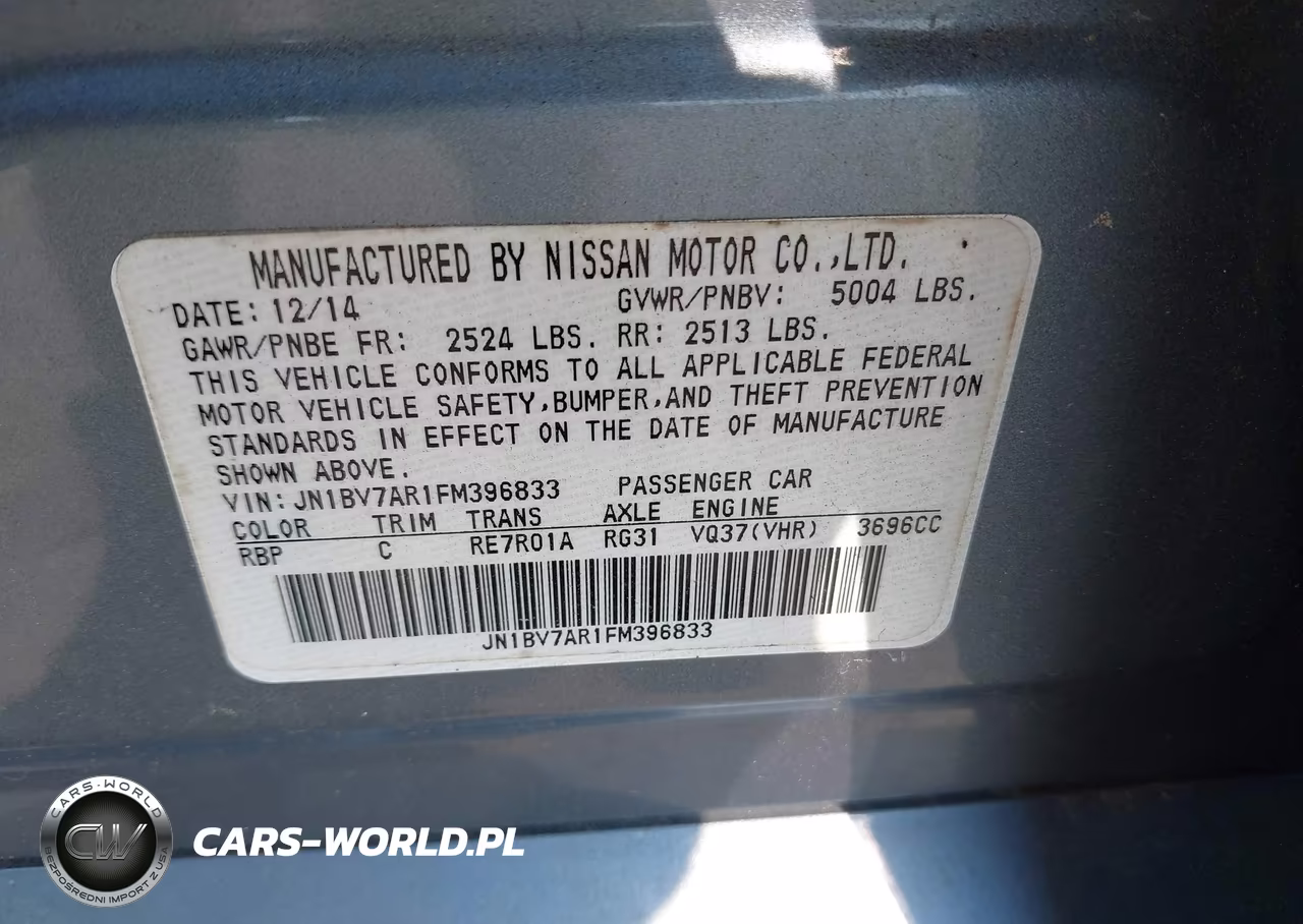 2015 Infiniti Q50 Premium VIN:JN1BV7AR1FM396833 - 9