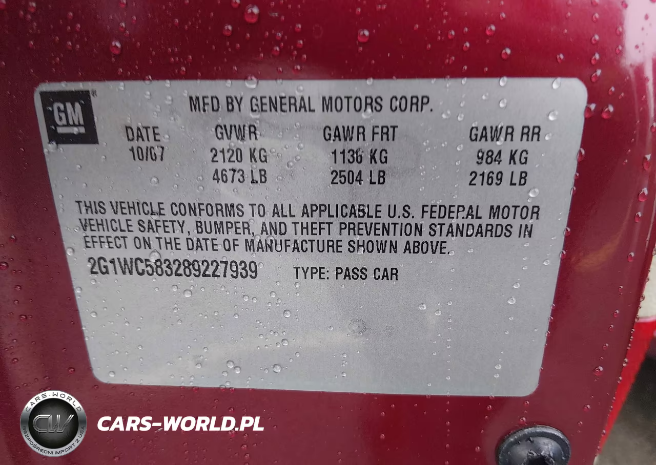 2008 Chevrolet Impala Lt VIN:2G1WC583289227939 - 9