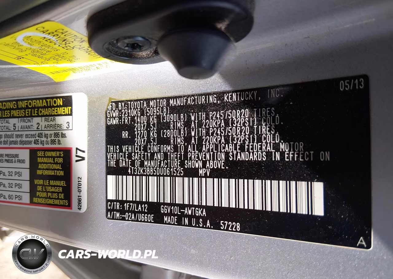 2013 Toyota Venza Xle V6 VIN:4T3ZK3BB5DU061525 - 9