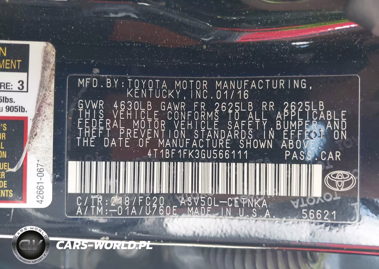 2016 Toyota Camry Le VIN:4T1BF1FK3GU566111 - 9