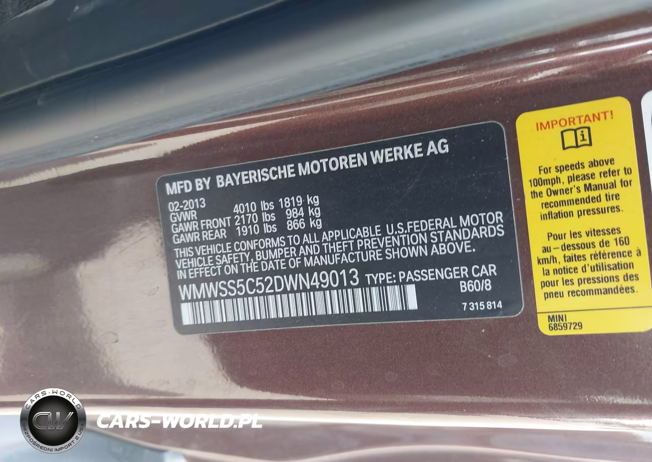 2013 Mini Paceman Cooper S VIN:WMWSS5C52DWN49013 - 9