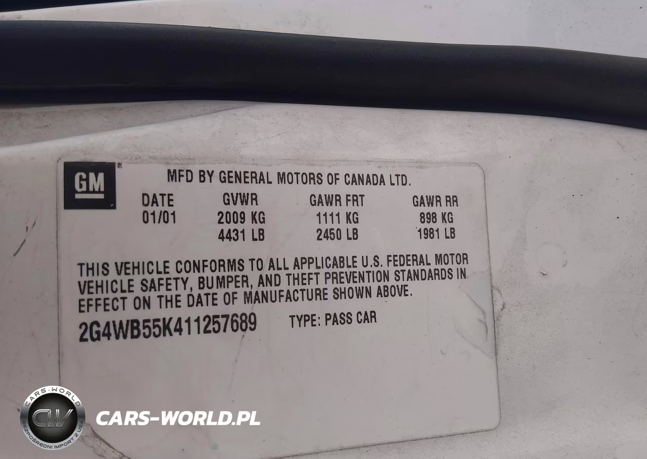 2001 Buick Regal Ls VIN:2G4WB55K411257689 - 9