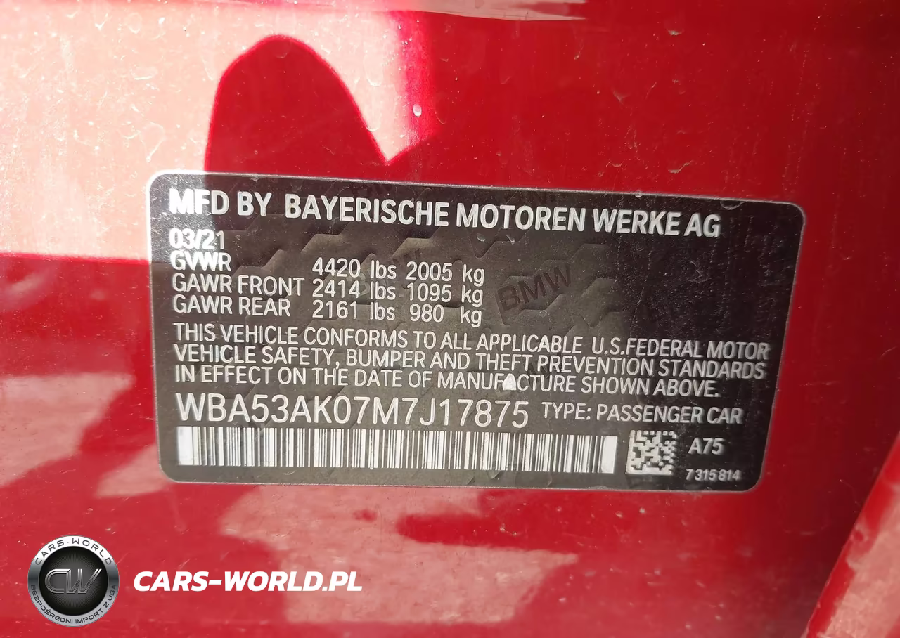2021 BMW 228I Gran Coupe Sdrive VIN:WBA53AK07M7J17875 - 9