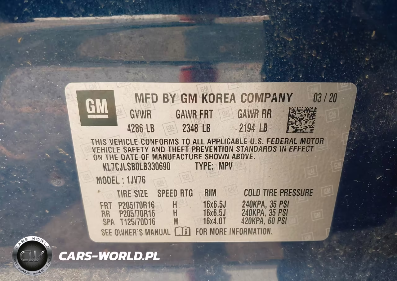 2020 Chevrolet Trax Fwd Lt VIN:KL7CJLSB0LB330690 - 9