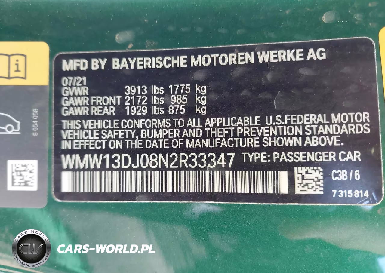 2022 Mini Se Hardtop Cooper VIN:WMW13DJ08N2R33347 - 9