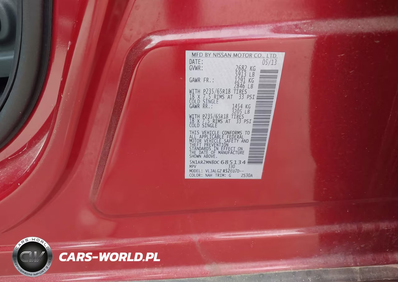 2013 Nissan Pathfinder Sl VIN:5N1AR2MN8DC685134 - 9