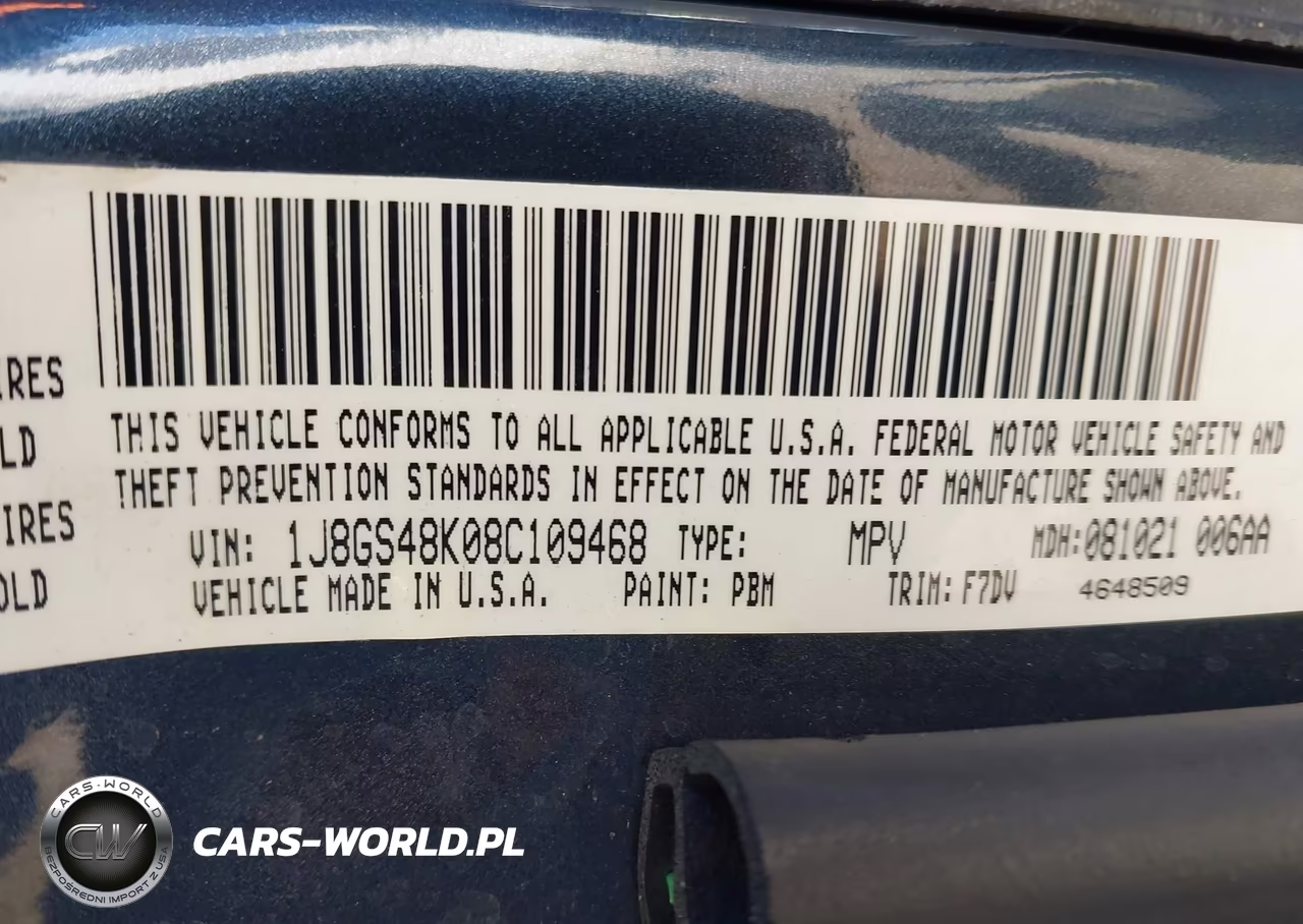 2008 Jeep Grand Cherokee Laredo VIN:1J8GS48K08C109468 - 9
