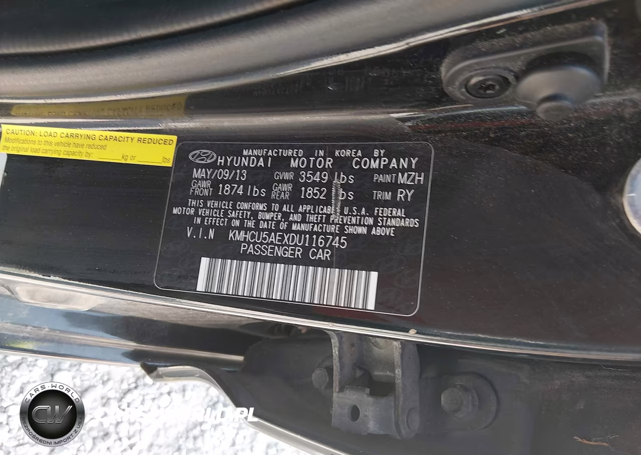 2013 Hyundai Accent Se VIN:KMHCU5AEXDU116745 - 9