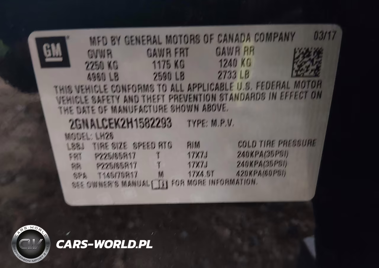 2017 Chevrolet Equinox Lt VIN:2GNALCEK2H1582293 - 9