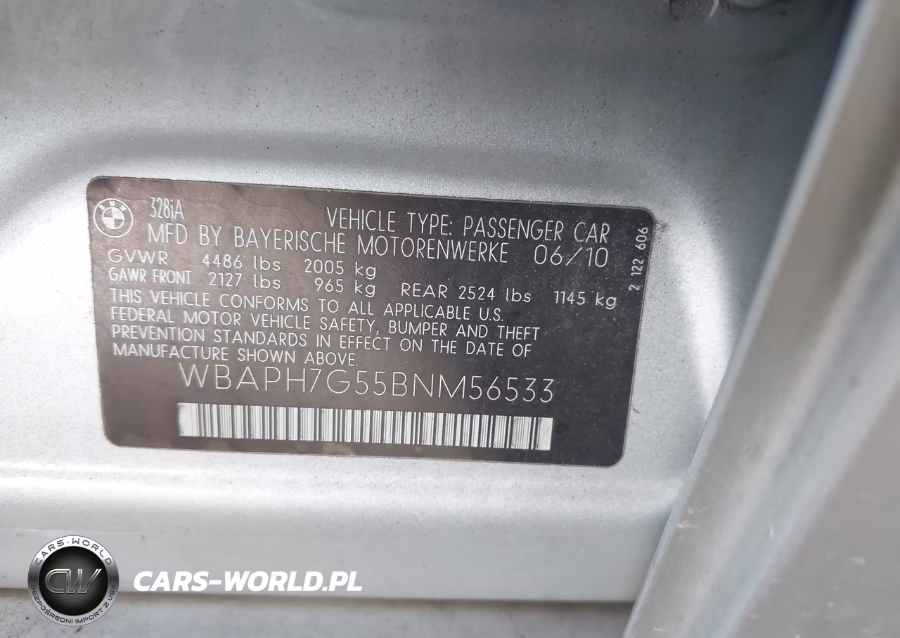 2011 BMW 328I VIN:WBAPH7G55BNM56533 - 9