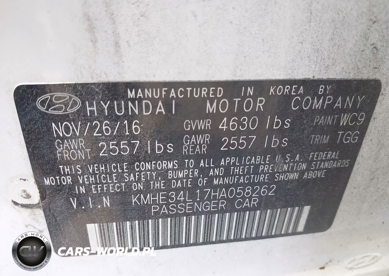 2017 Hyundai Sonata Hybrid Limited VIN:KMHE34L17HA058262 - 9