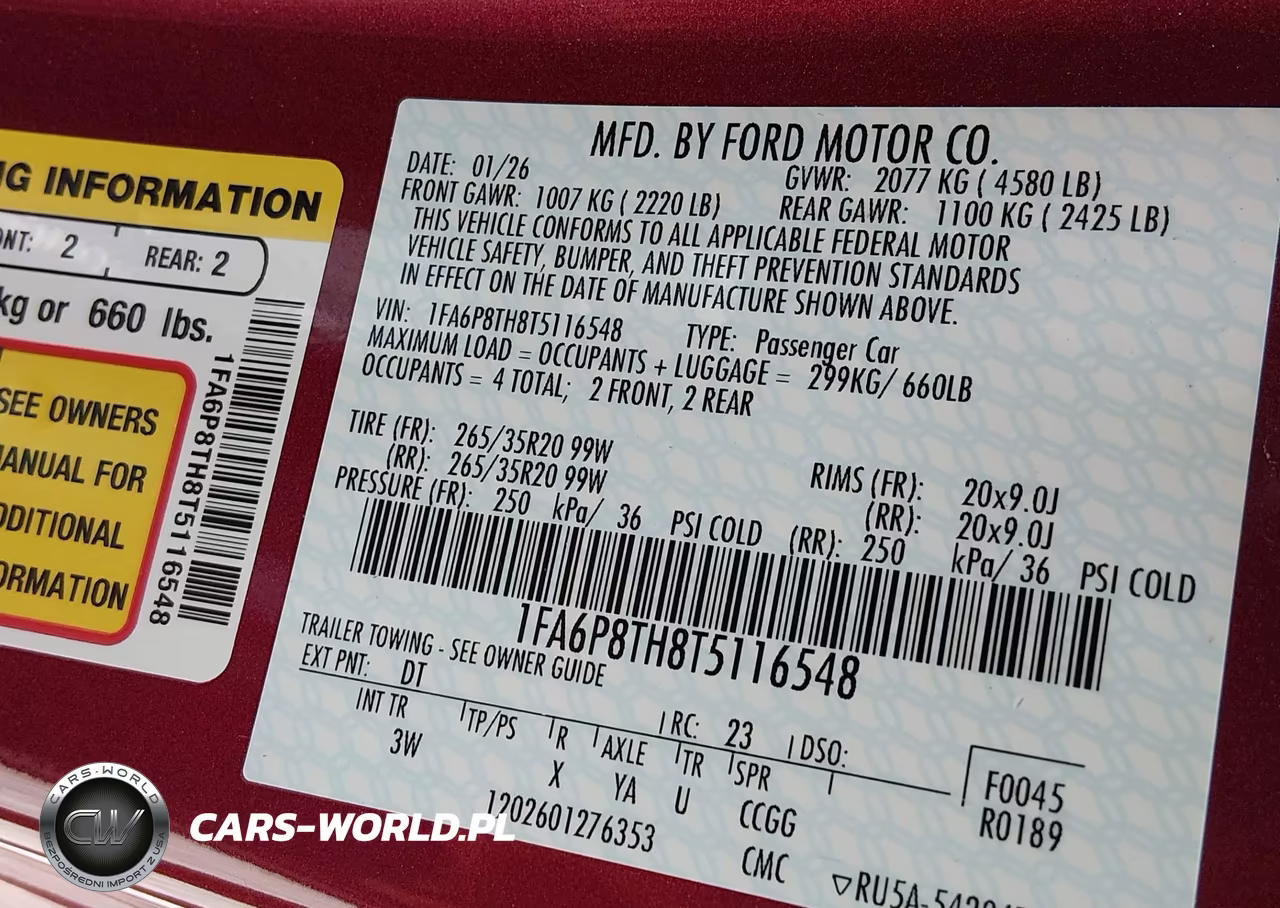2026 Ford Mustang Ecoboost Premium Fastback VIN:1FA6P8TH8T5116548 - 9