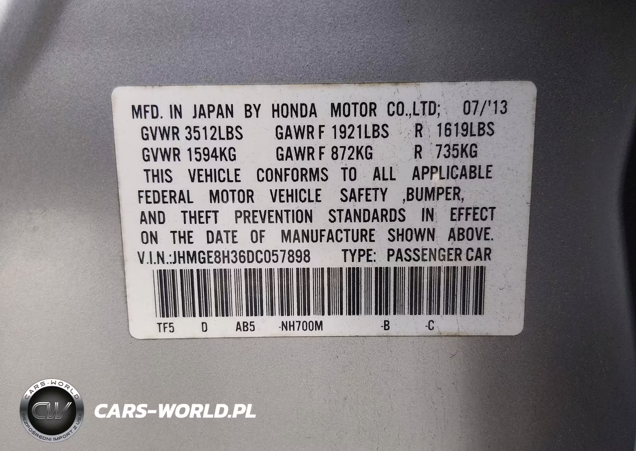 2013 Honda Fit VIN:JHMGE8H36DC057898 - 9