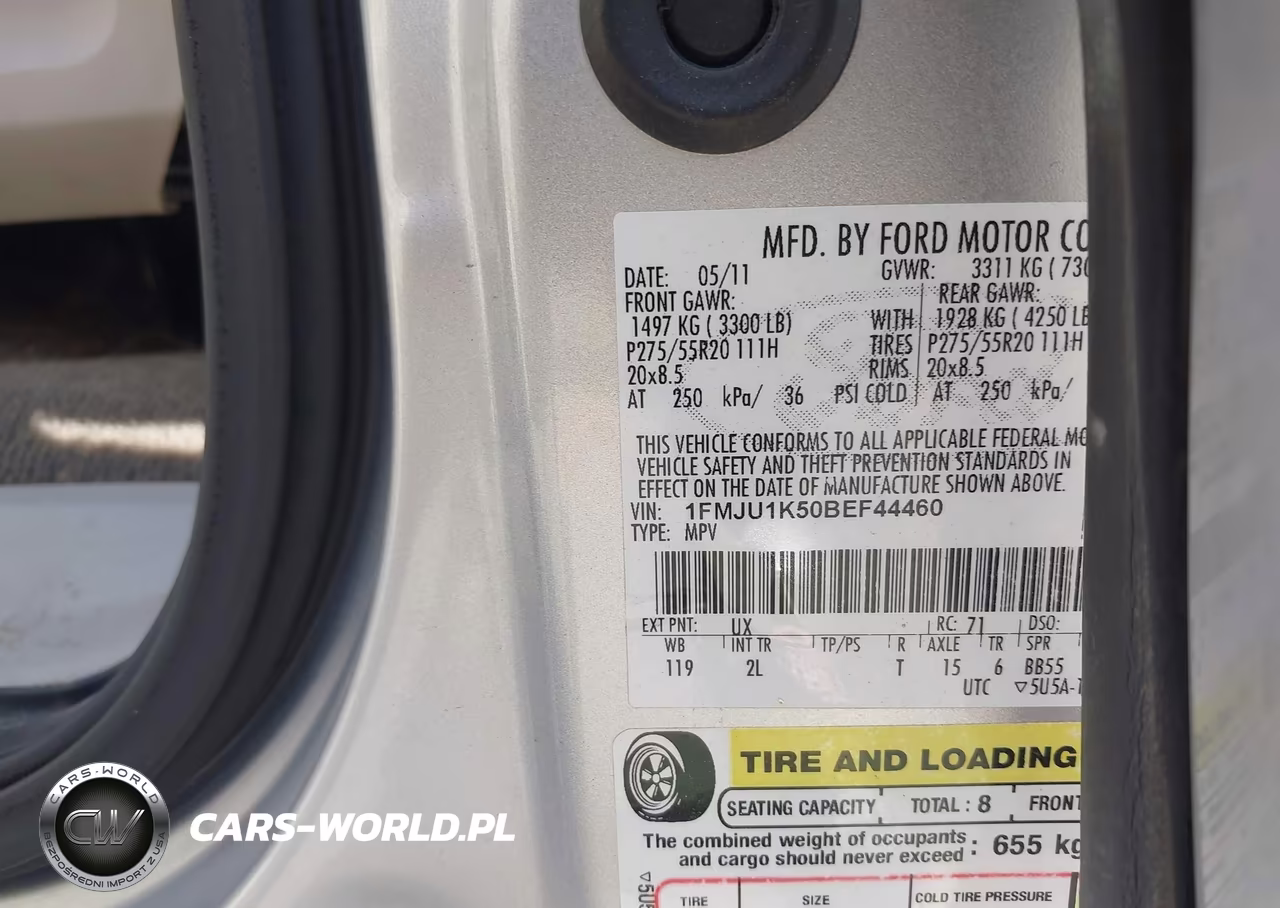 2011 Ford Expedition Limited VIN:1FMJU1K50BEF44460 - 9