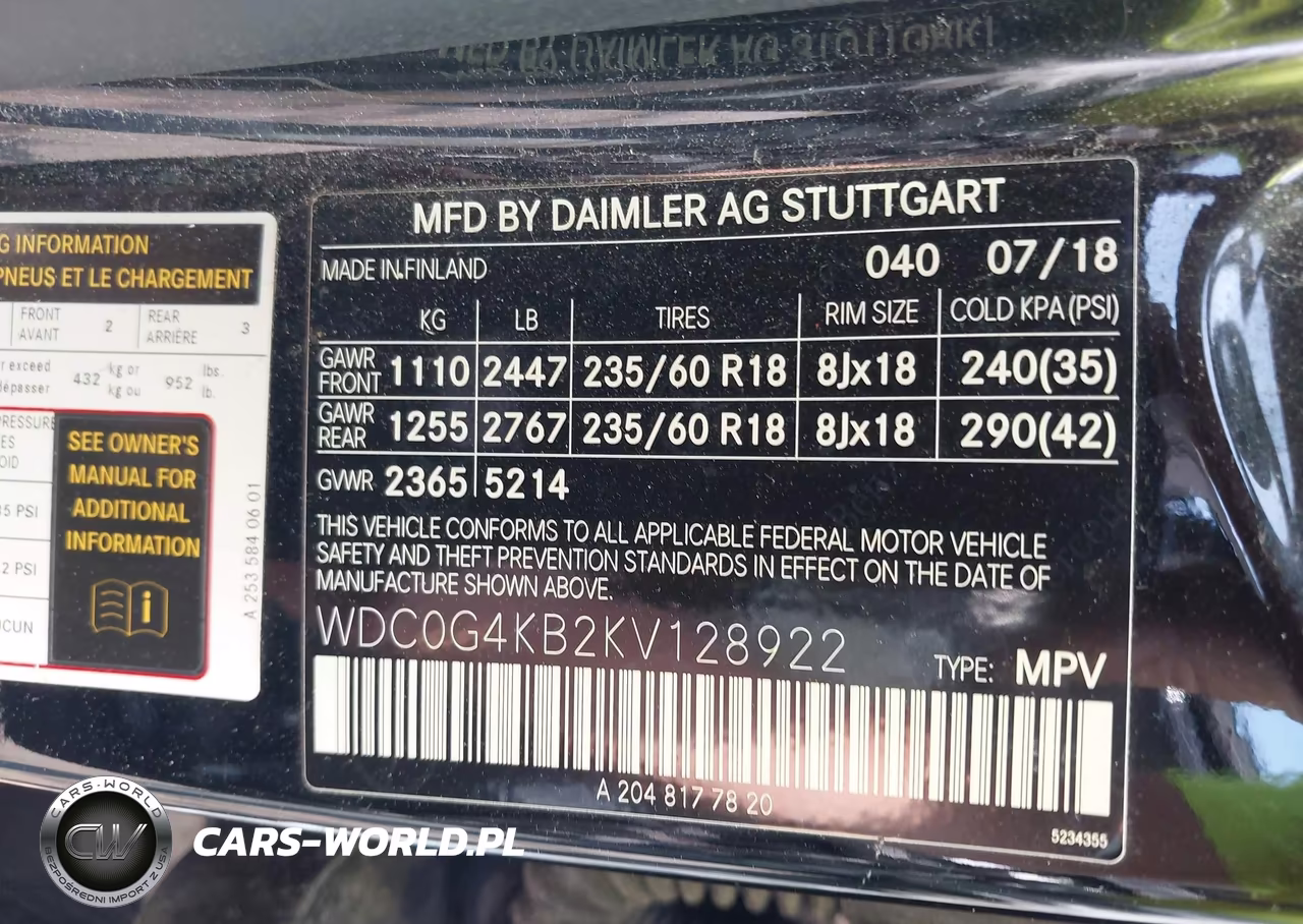 2019 Mercedes-Benz Glc 300 4Matic VIN:WDC0G4KB2KV128922 - 9