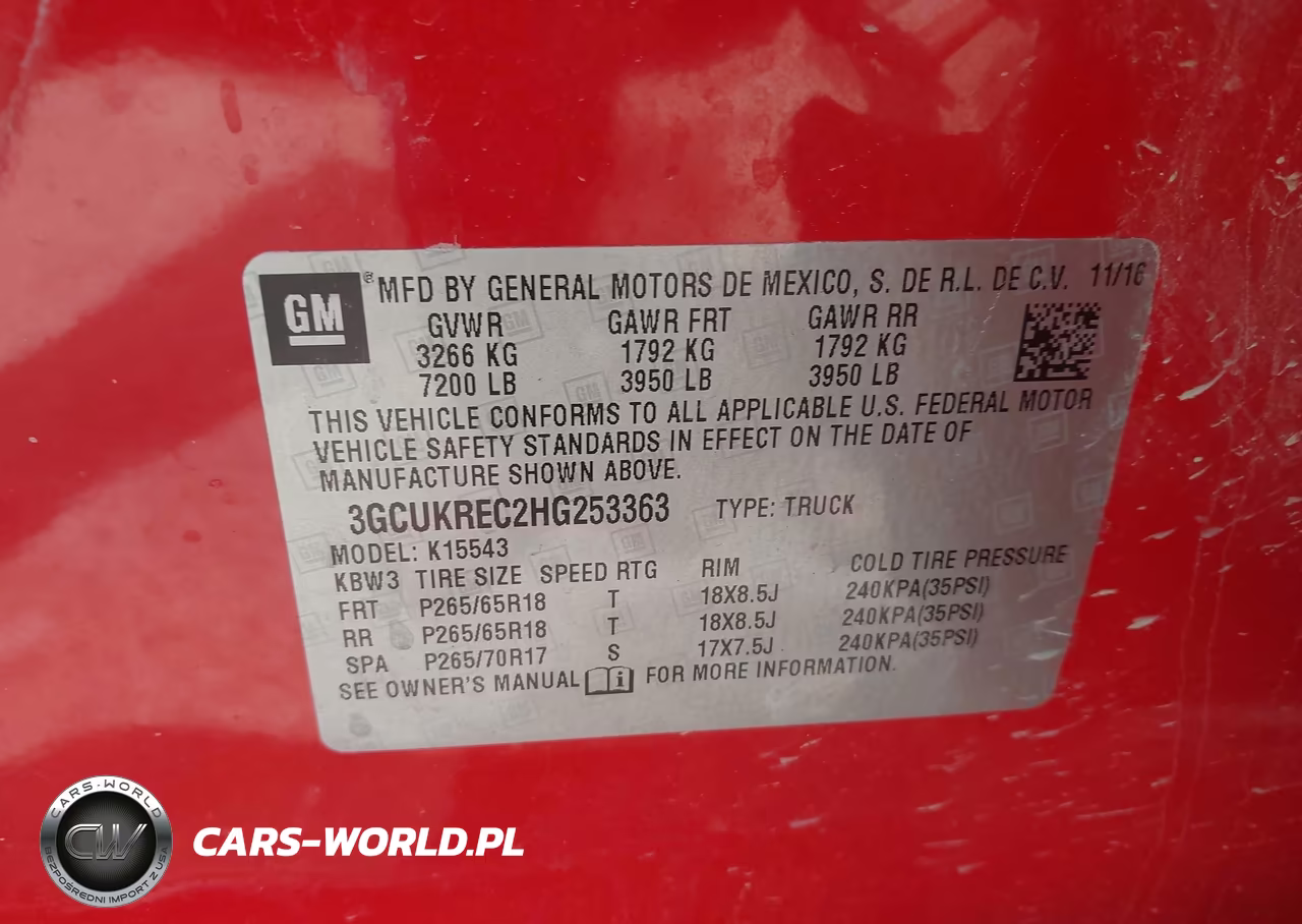 2017 Chevrolet Silverado 1500 Lt VIN:3GCUKREC2HG253363 - 9