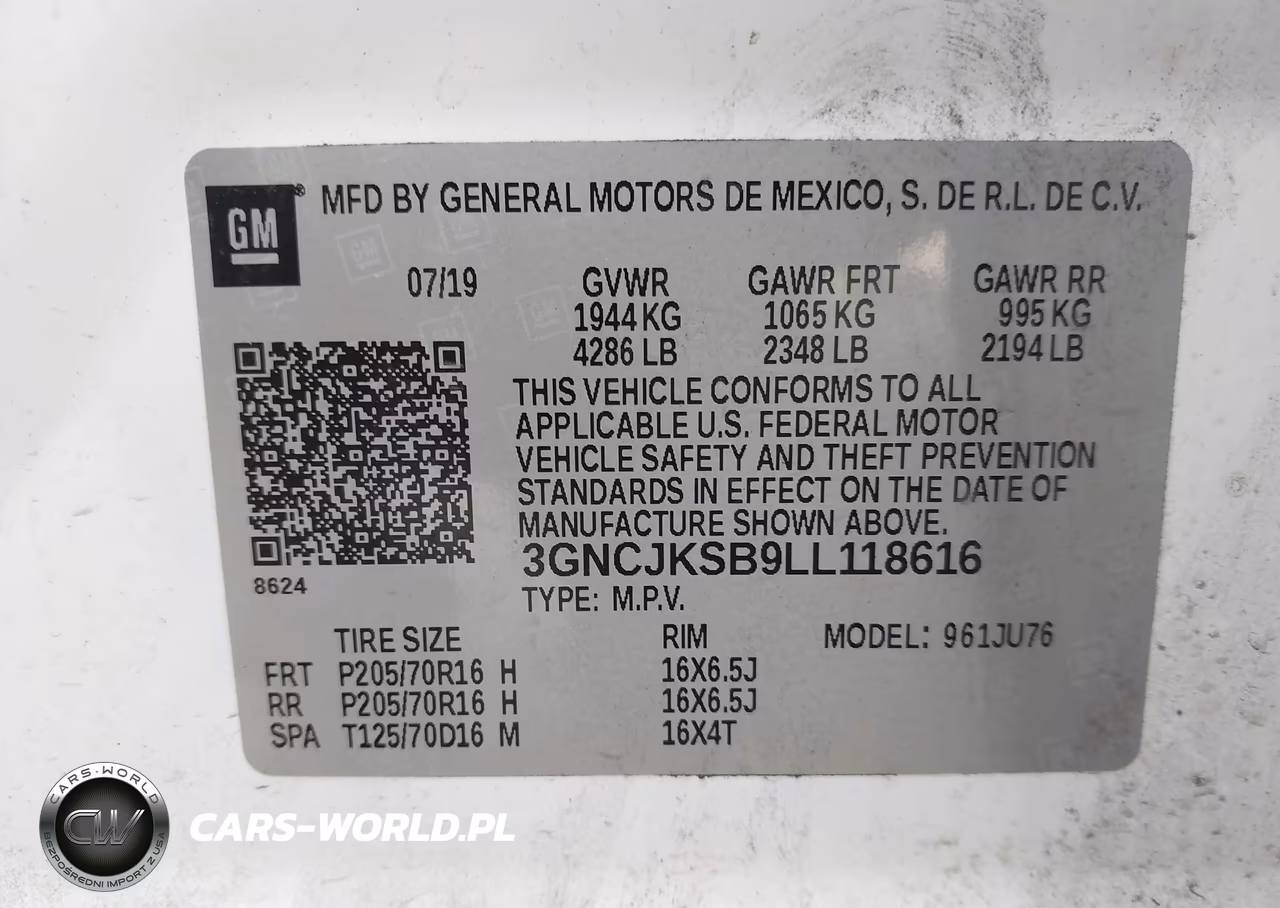 2020 Chevrolet Trax Fwd Ls VIN:3GNCJKSB9LL118616 - 9
