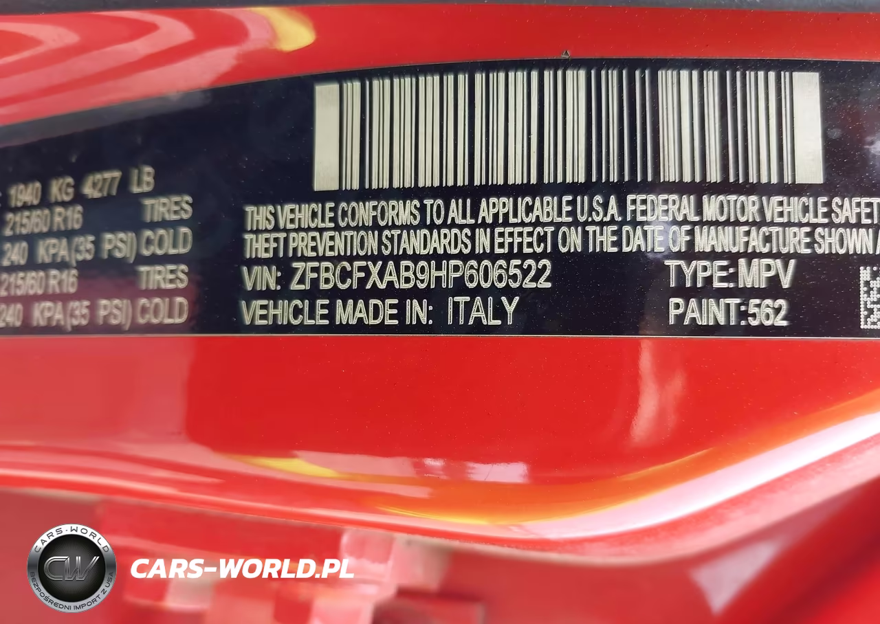 2017 Fiat 500X Pop Fwd VIN:ZFBCFXAB9HP606522 - 9