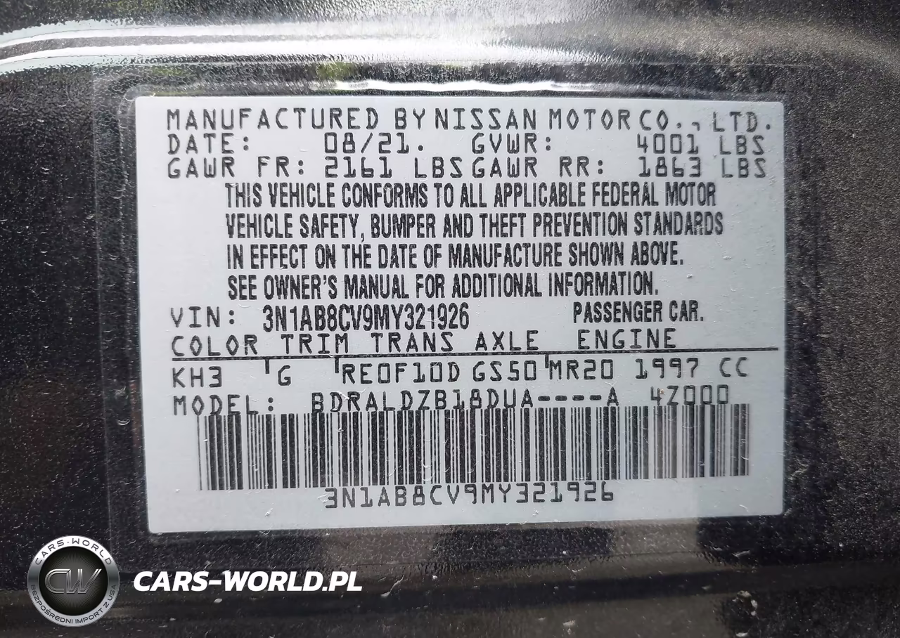 2021 Nissan Sentra Sv Xtronic Cvt VIN:3N1AB8CV9MY321926 - 9