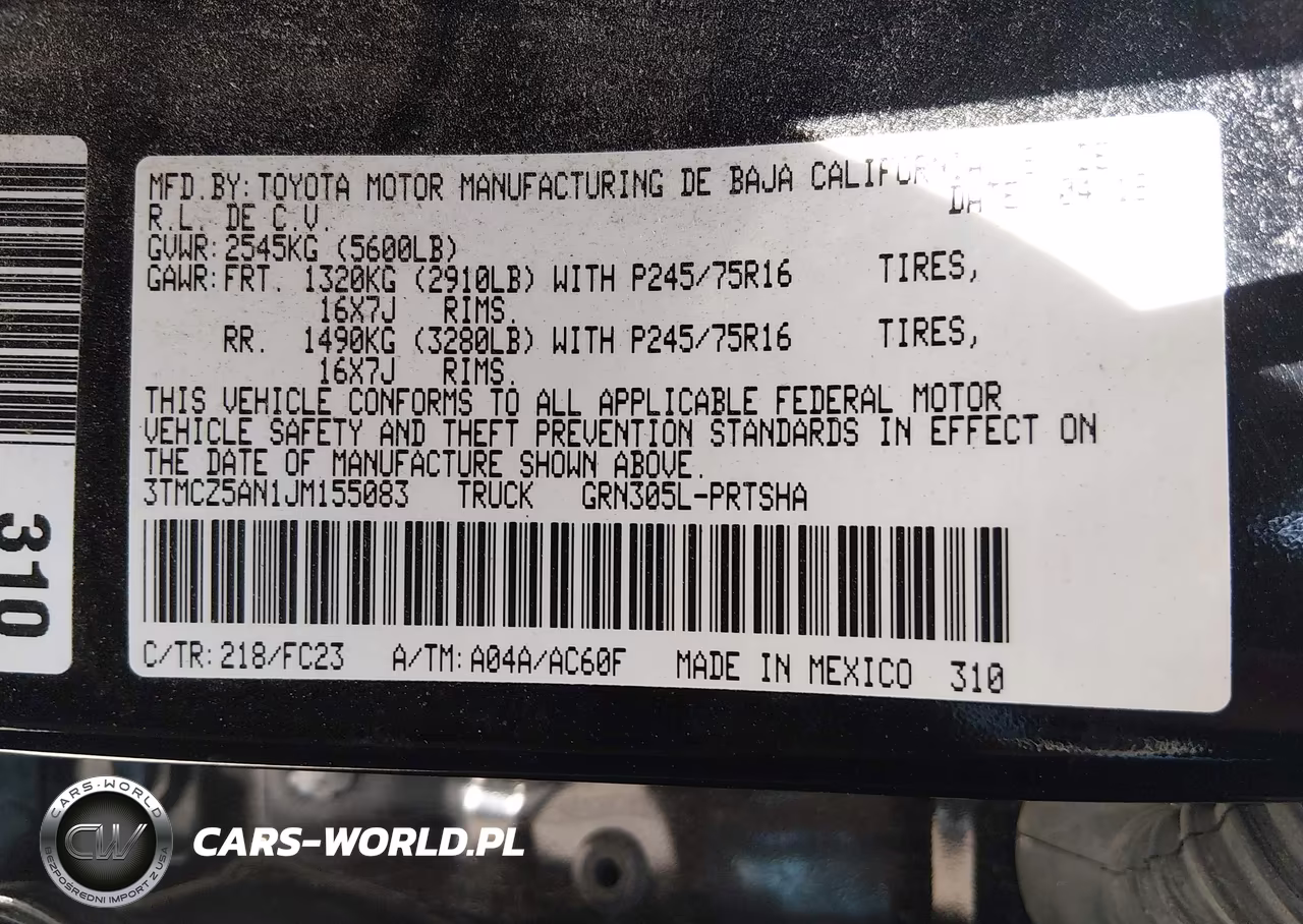 2018 Toyota Tacoma Sr5 V6 VIN:3TMCZ5AN1JM155083 - 9