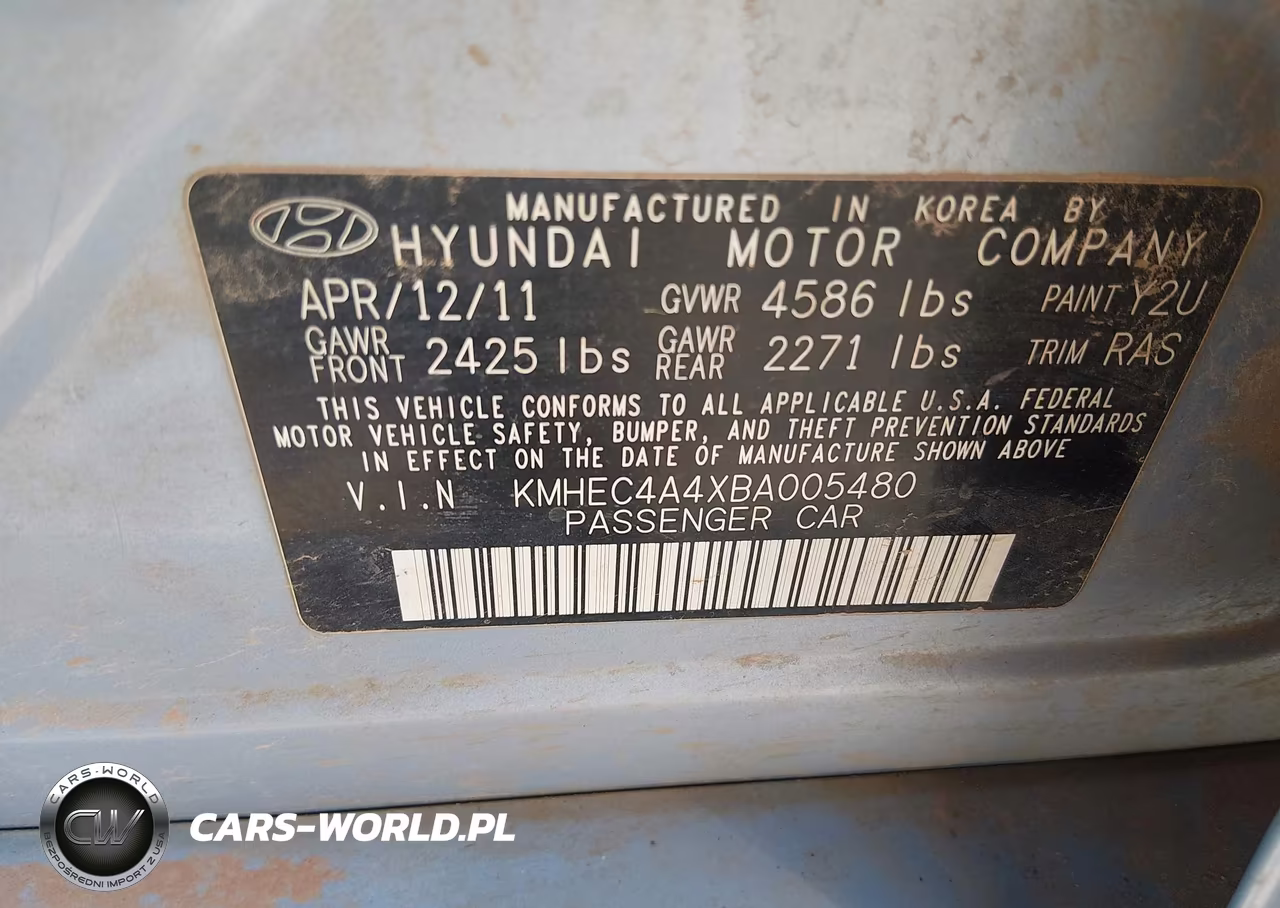 2011 Hyundai Sonata Hybrid VIN:KMHEC4A4XBA005480 - 9