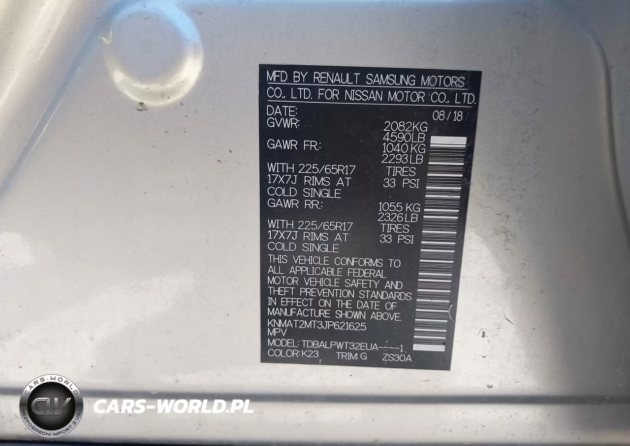2018 Nissan Rogue S VIN:KNMAT2MT3JP621625 - 9