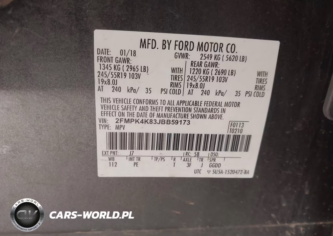 2018 Ford Edge Titanium VIN:2FMPK4K83JBB59173 - 9