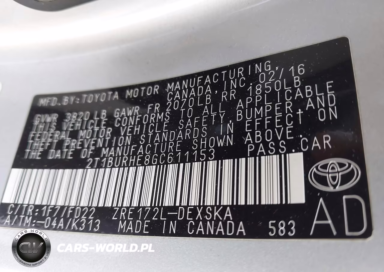 2016 Toyota Corolla S Plus VIN:2T1BURHE8GC611153 - 9