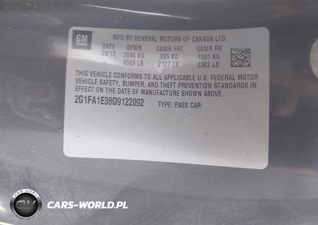 2013 Chevrolet Camaro 2Ls VIN:2G1FA1E38D9122092 - 9