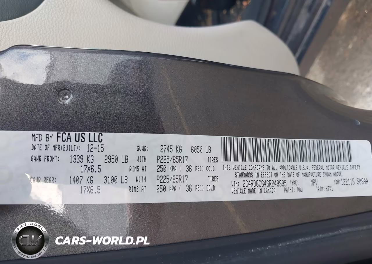 2016 Dodge Grand Caravan Sxt VIN:2C4RDGCG4GR249995 - 9