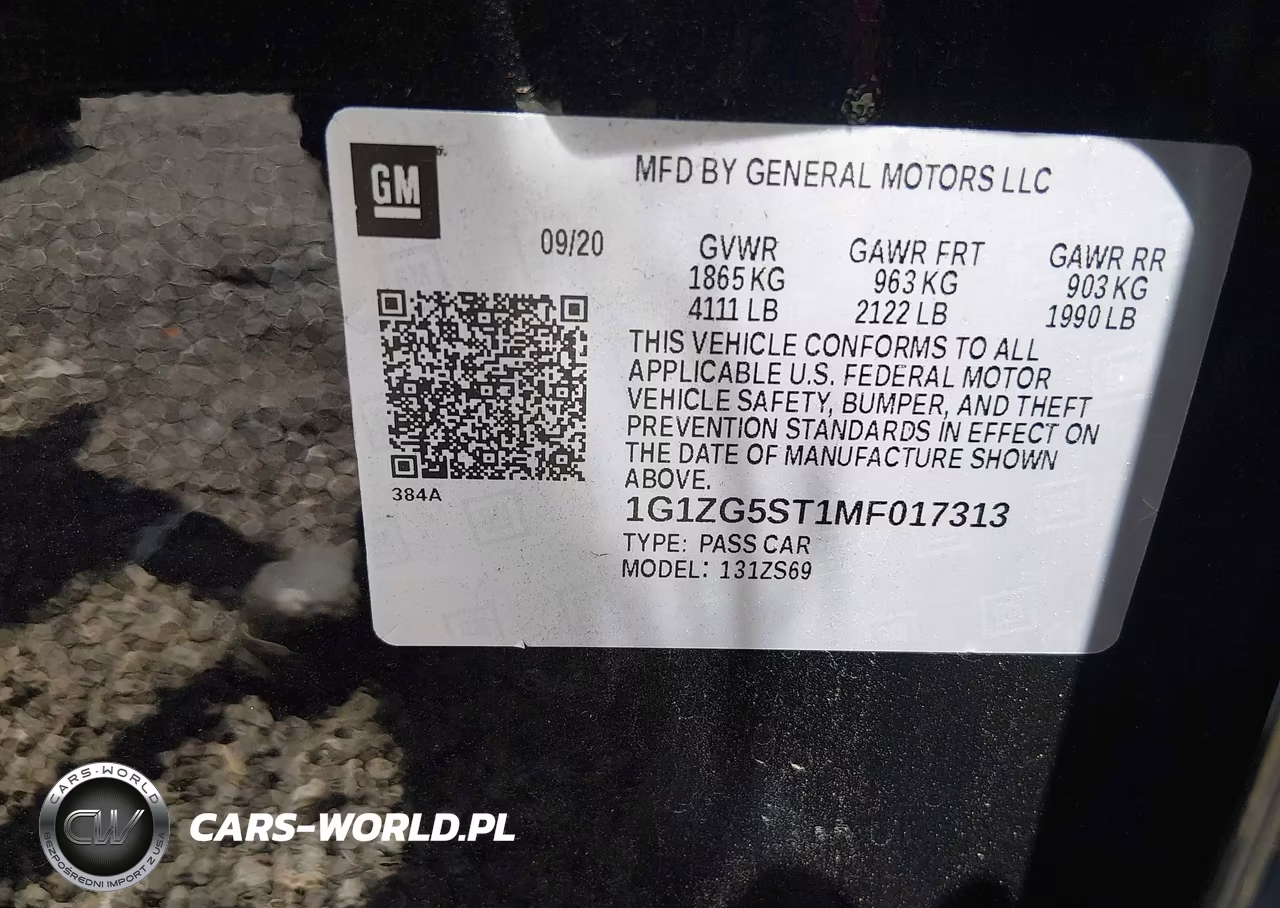 2021 Chevrolet Malibu Fwd Rs VIN:1G1ZG5ST1MF017313 - 9