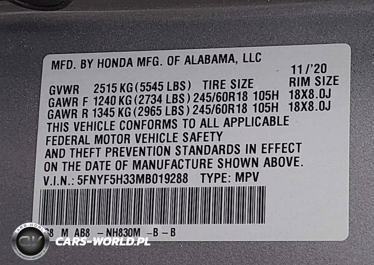 2021 Honda Pilot 2Wd Ex VIN:5FNYF5H33MB019288 - 9