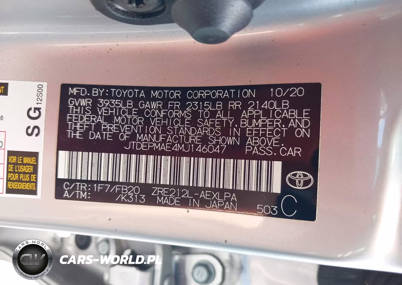 2021 Toyota Corolla Le VIN:JTDEPMAE4MJ146047 - 9