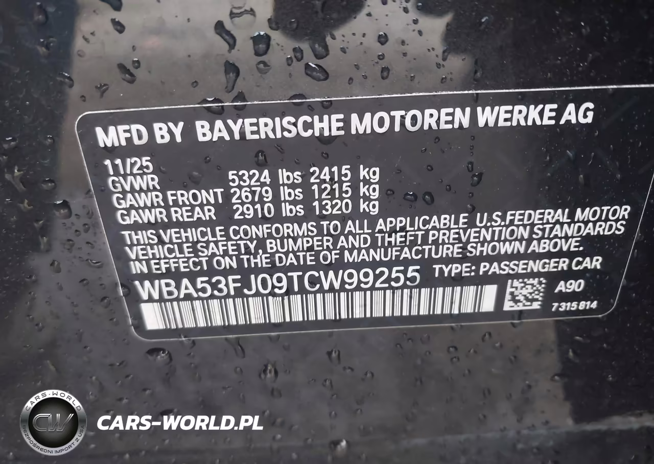 2026 BMW 530I xDrive VIN:WBA53FJ09TCW99255 - 9