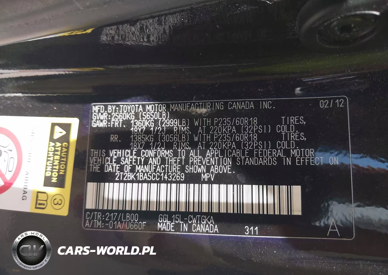 2012 Lexus Rx 350 VIN:2T2BK1BA5CC143269 - 9
