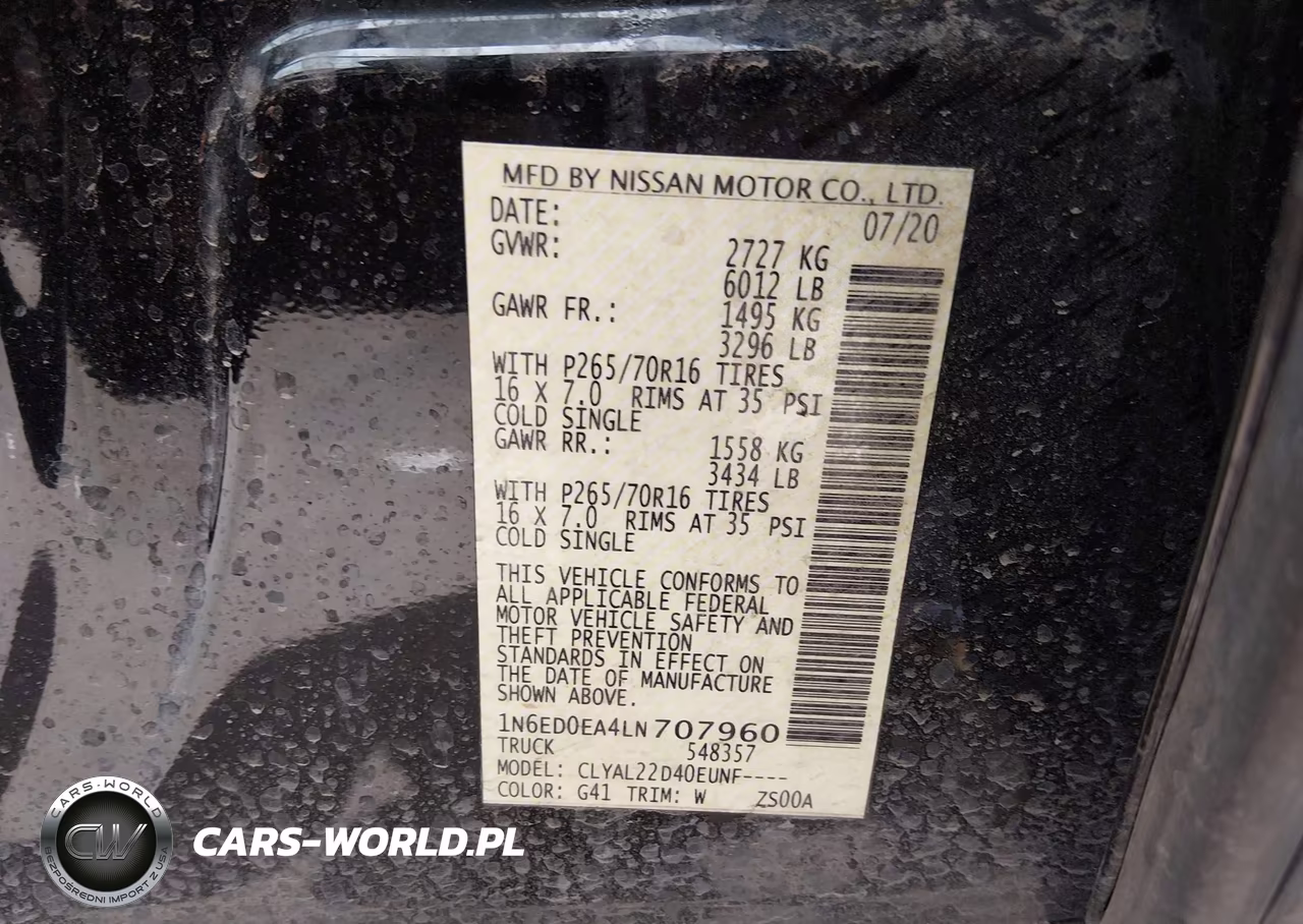 2020 Nissan Frontier Sv 4X2 VIN:1N6ED0EA4LN707960 - 9