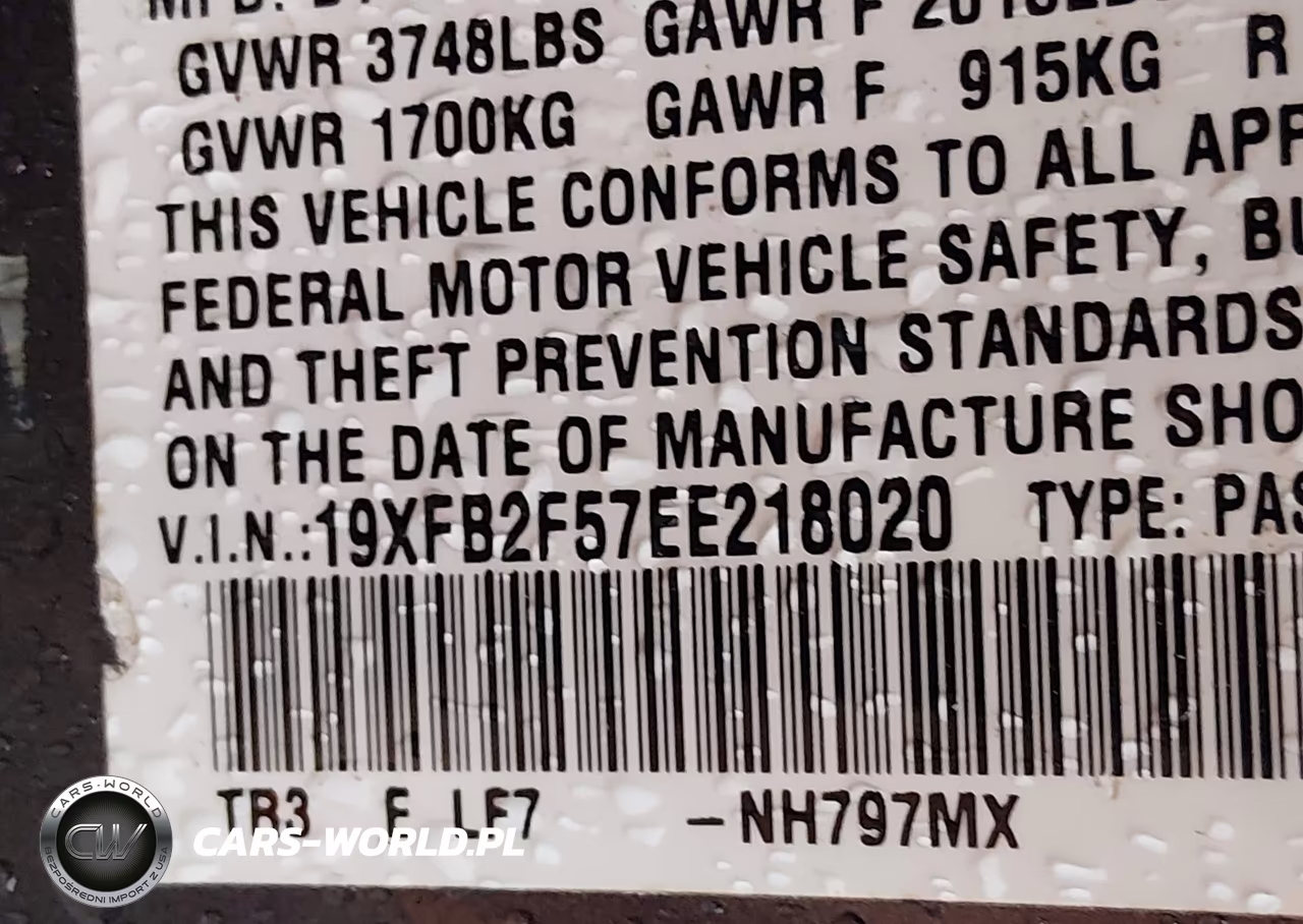 2014 Honda Civic Lx VIN:19XFB2F57EE218020 - 9