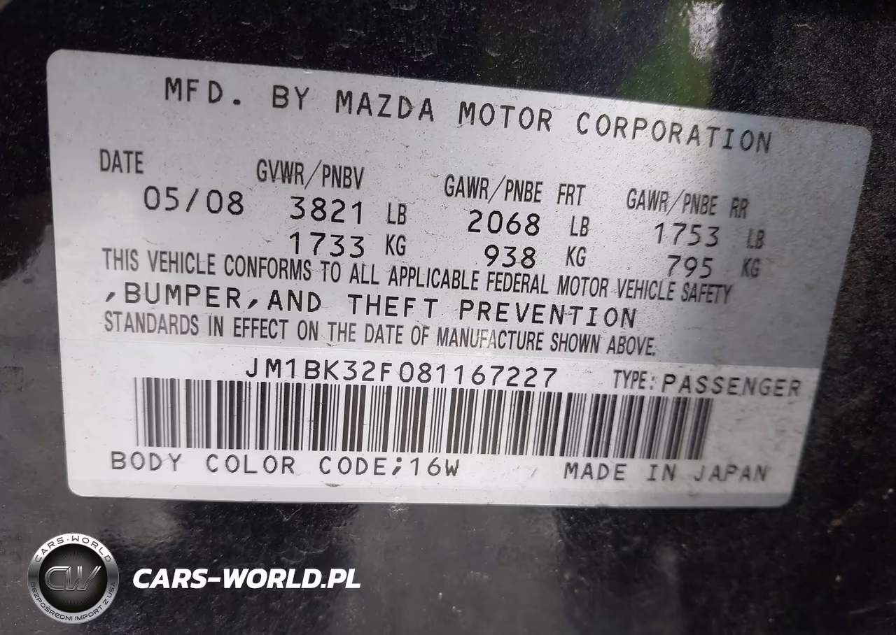 2008 Mazda Mazda3 I Touring Value VIN:JM1BK32F081167227 - 9