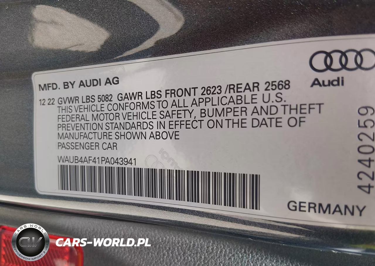 2023 Audi S4 Premium Plus Tfsi Quattro Tiptronic VIN:WAUB4AF41PA043941 - 9
