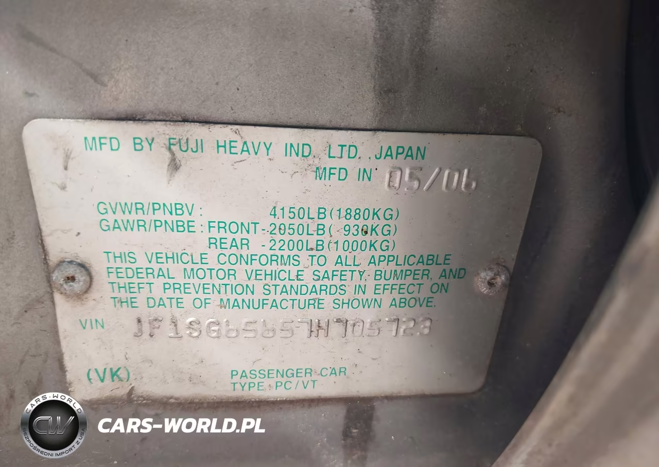 2007 Subaru Forester 2.5X VIN:JF1SG65657H705723 - 9