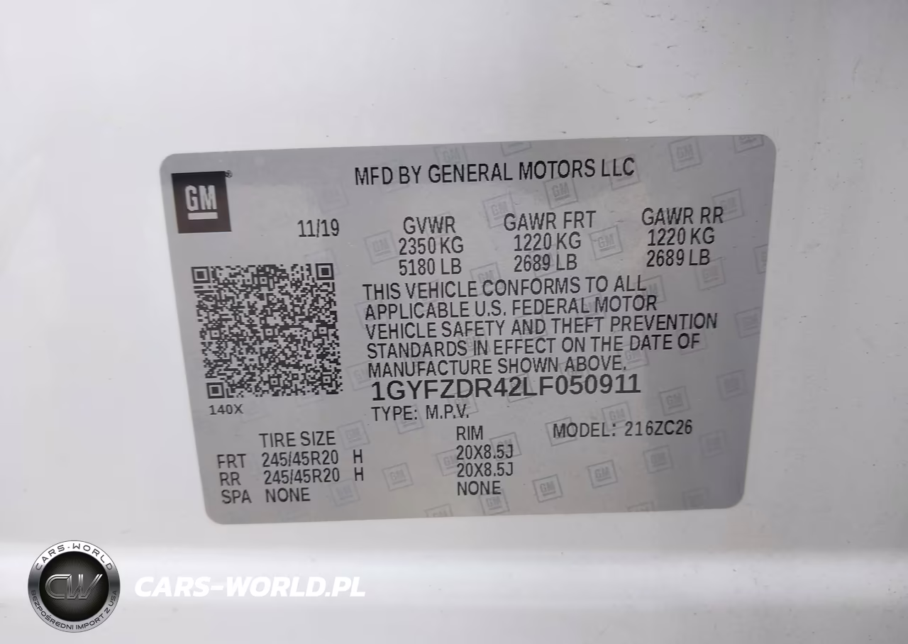 2020 Cadillac Xt4 Awd Premium Luxury VIN:1GYFZDR42LF050911 - 9