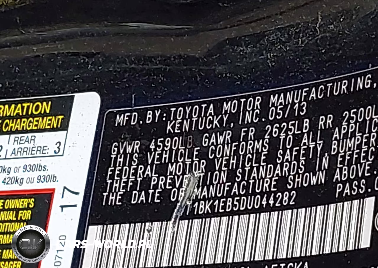 2013 Toyota Avalon Xle VIN:4T1BK1EB5DU044282 - 9
