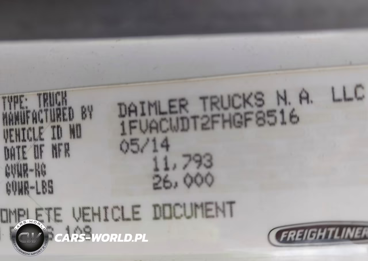 2015 Freightliner M2 106 Medium Duty VIN:1FVACWDT2FHGF8516 - 8