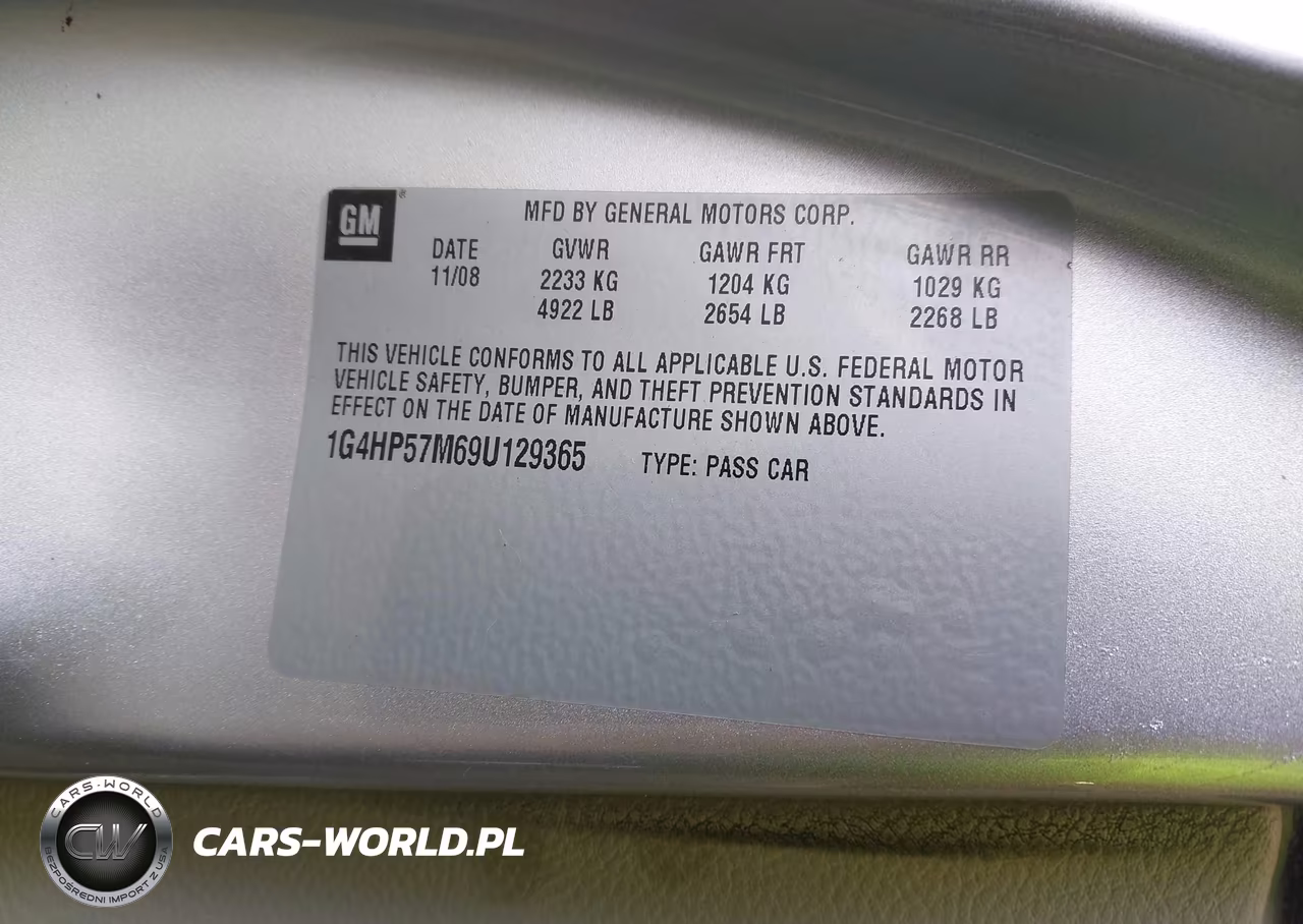 2009 Buick Lucerne Cx VIN:1G4HP57M69U129365 - 9
