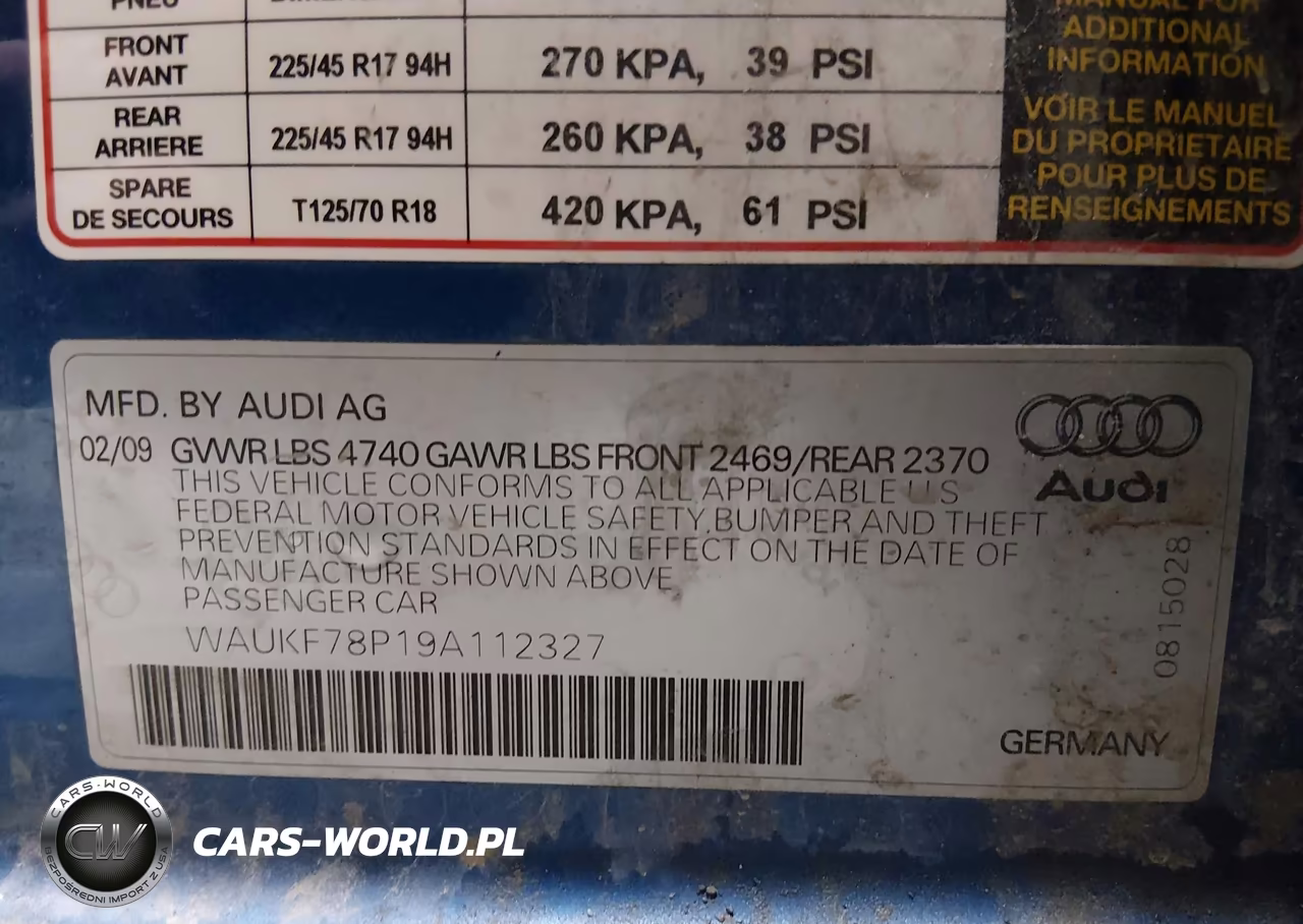 2009 Audi A3 2.0T VIN:WAUKF78P19A112327 - 9