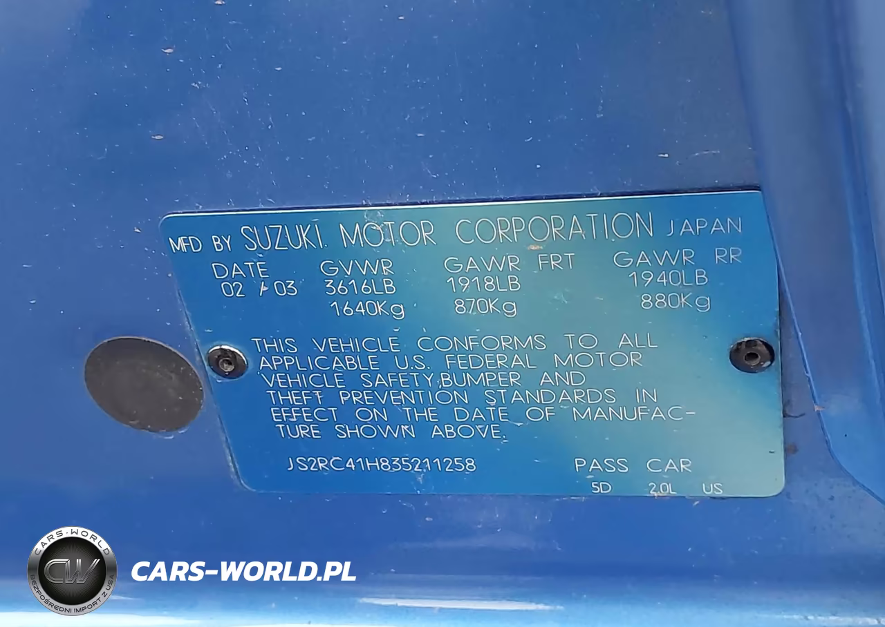 2003 Suzuki Aerio Sx VIN:JS2RC41H835211258 - 9