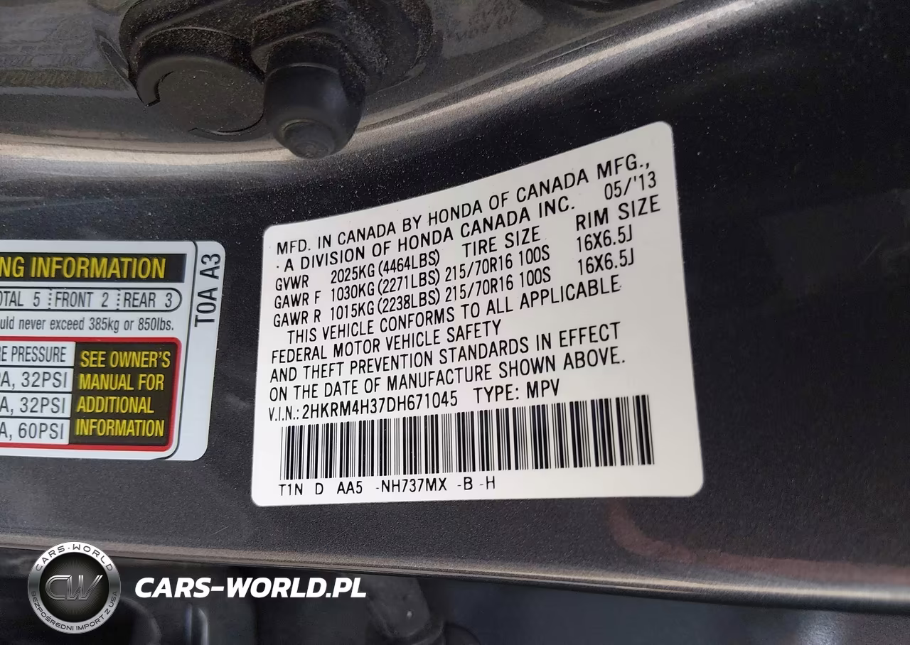 2013 Honda Cr-V Lx VIN:2HKRM4H37DH671045 - 9